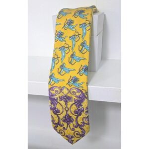 Versace vintage necktie | Gianni Versace 90's cherub print tie‎ colorful Baroque